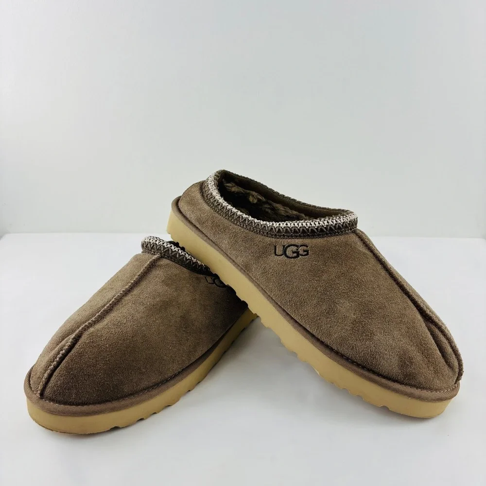 UGG Tasman Baxter Brown Suede Slippers Mens Size 12 Slip On Shoes 5950